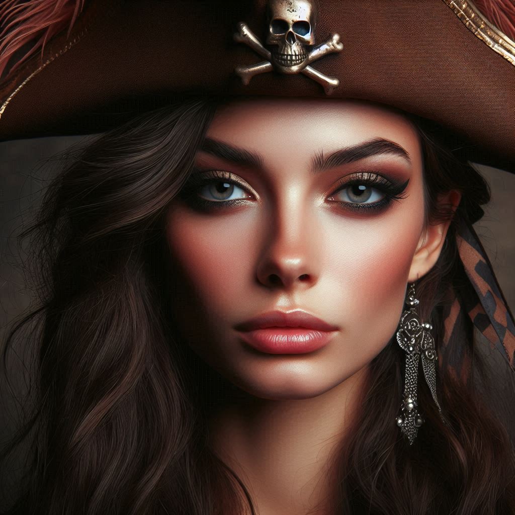 Head of a female pirate