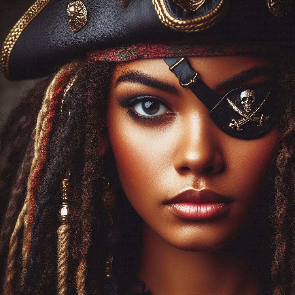 Head of a female pirate
