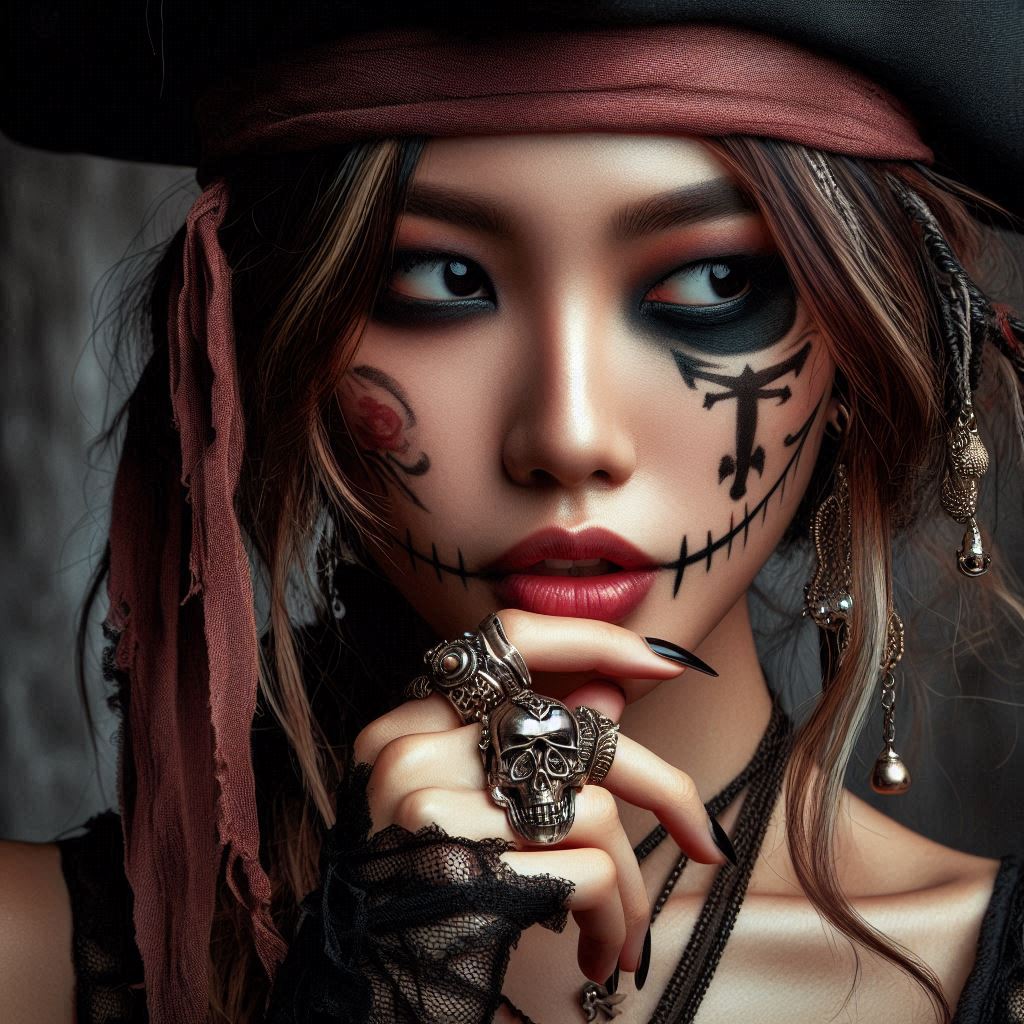 Head of a female pirate